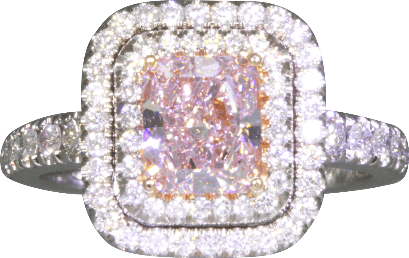 Fancy Intense Pink Diamond Ring - San Francisco (1600x1600), Png Download