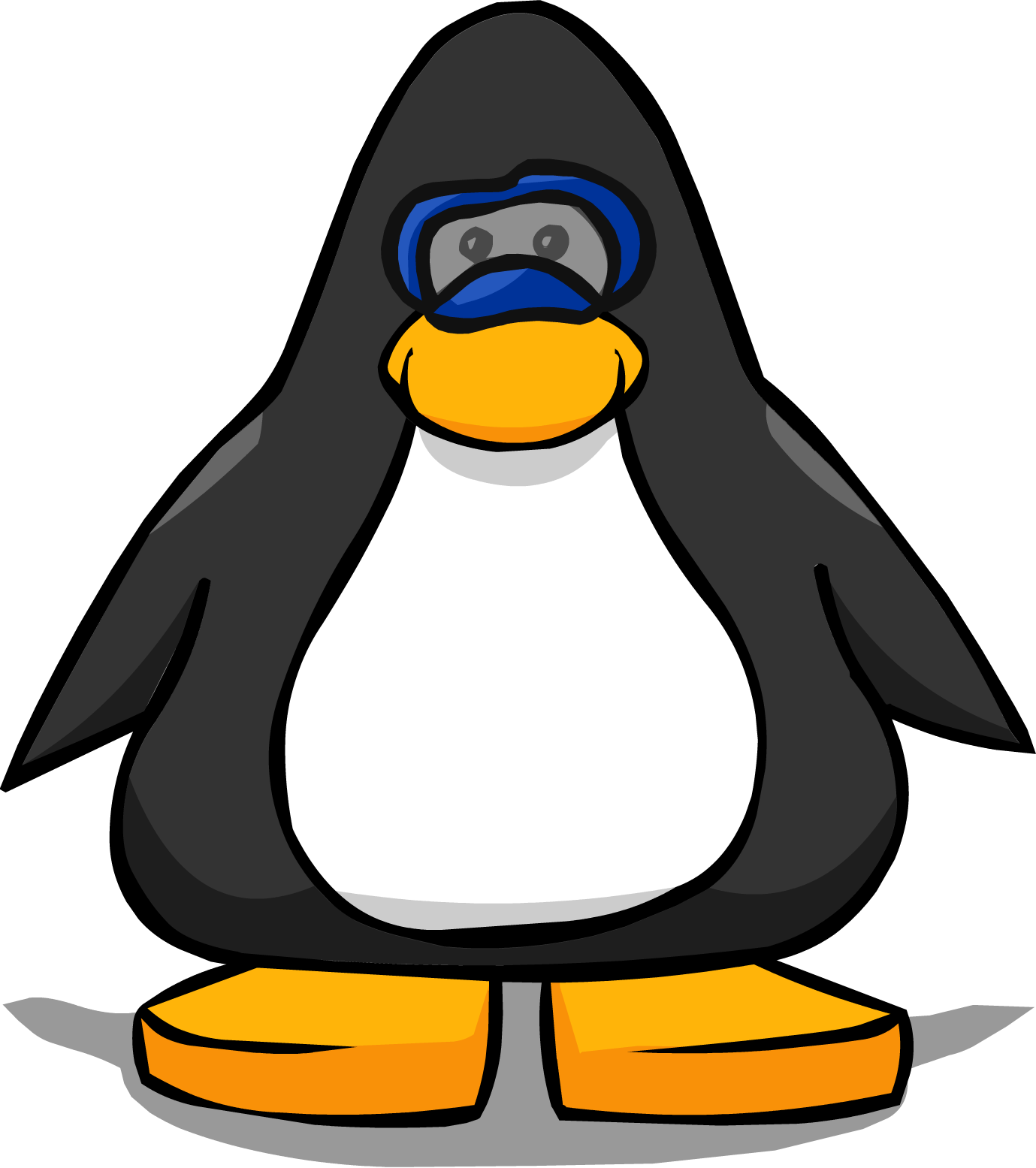Blue Superhero Mask From A Player Card - Penguin In Flip Flops (1379x1555), Png Download