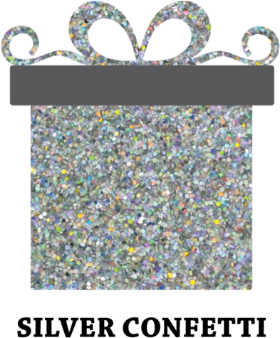 Silver Confetti Siser Giltter Htv Sheet - Silver (600x600), Png Download