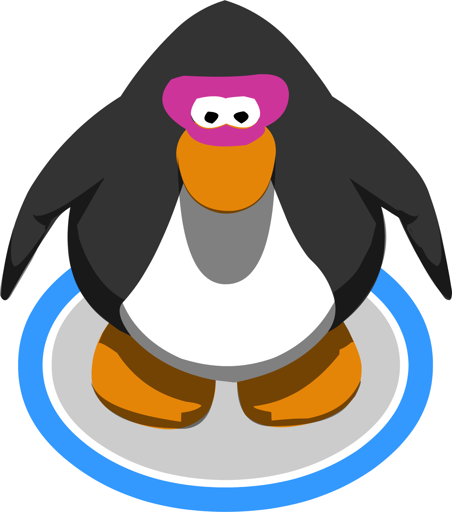 Pink Superhero Mask In-game - Penguin With A Tie (1482x1677), Png Download