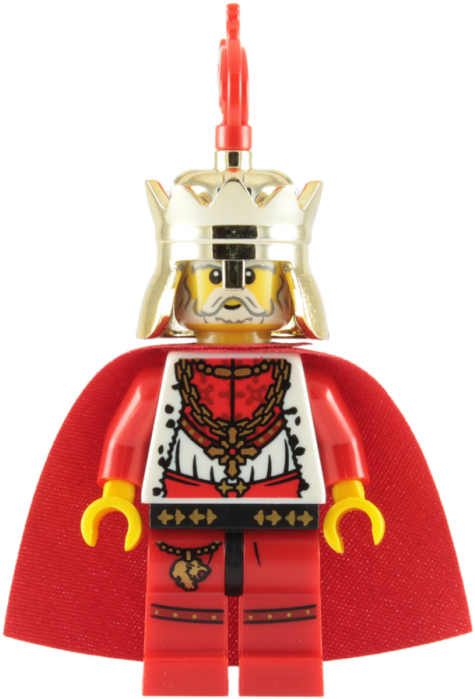 Lego Lion King With Gold Crown And Red Cape Minifigure - Lego Castle Minifig Kingdoms Lion King (700x700), Png Download