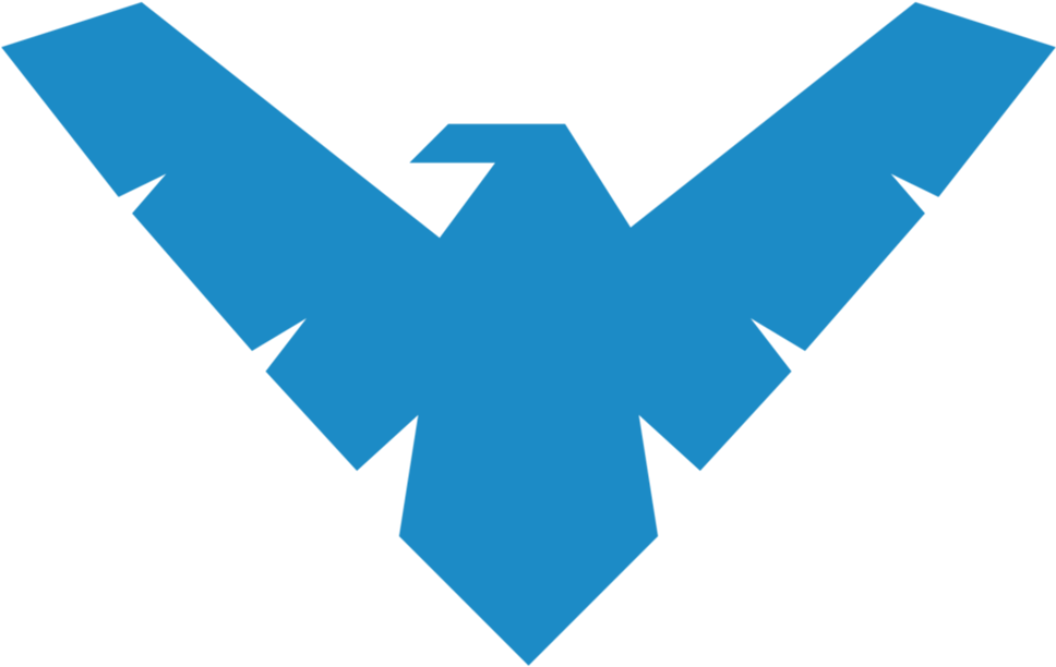 Masks Clipart Nightwing - Nightwing Symbol (900x648), Png Download