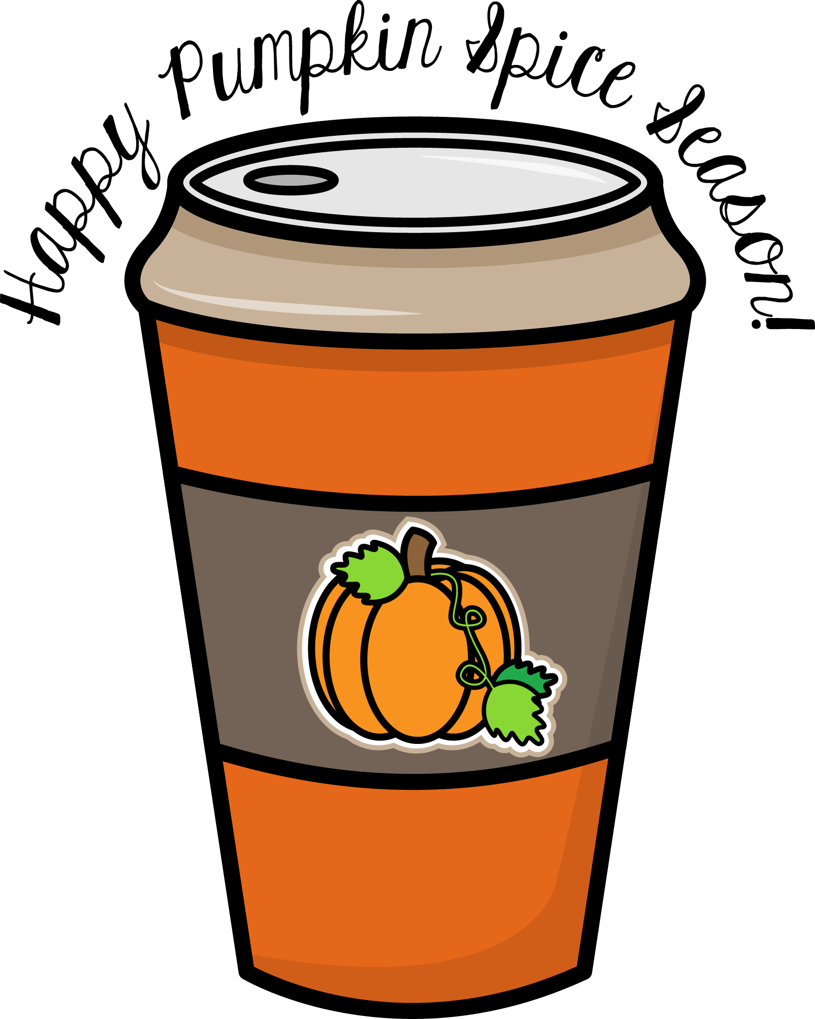 Grant Avenue Design - Pumpkin Spice Latte Clipart (1634x2041), Png Download