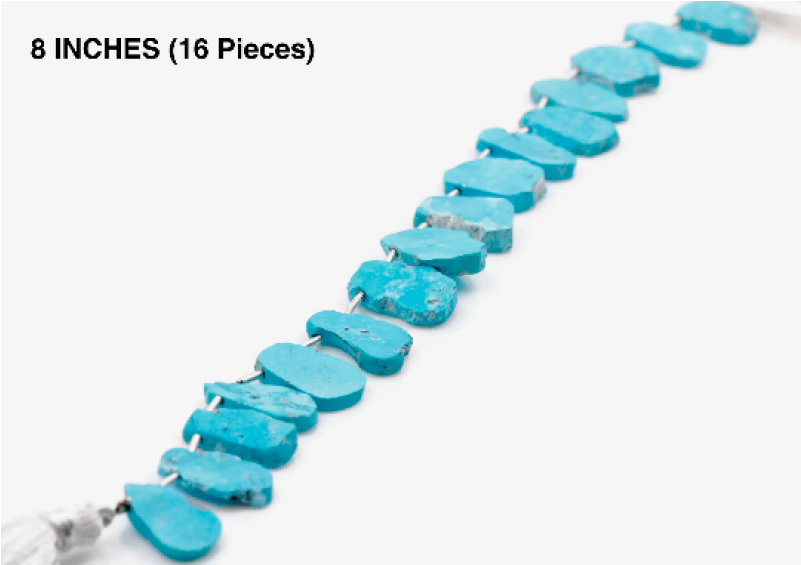 4 8 Inch Strand, 11 15mm Long, Natural Turquoise Fancy - Plastic (800x800), Png Download