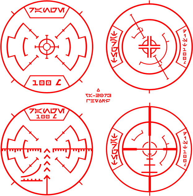 Imperial Reticle Crosshairs Gun 1 - Jpeg (660x660), Png Download