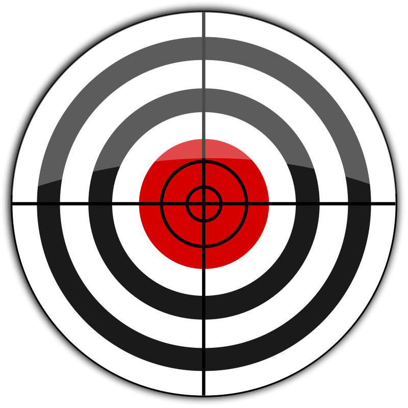 Target Crosshair Clipart - Target Icon File (600x600), Png Download