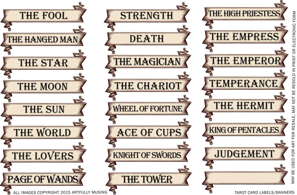 To Download The Collage Sheet, Click On The Image To - Tarot Labels (1024x671), Png Download