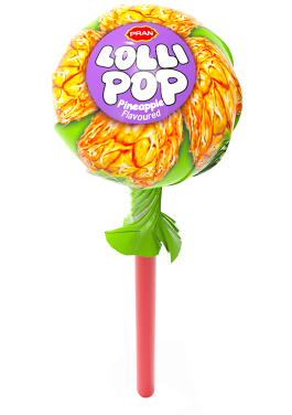 Pran Lollipop - Pineapple - Orange Lollipop Pran (375x375), Png Download