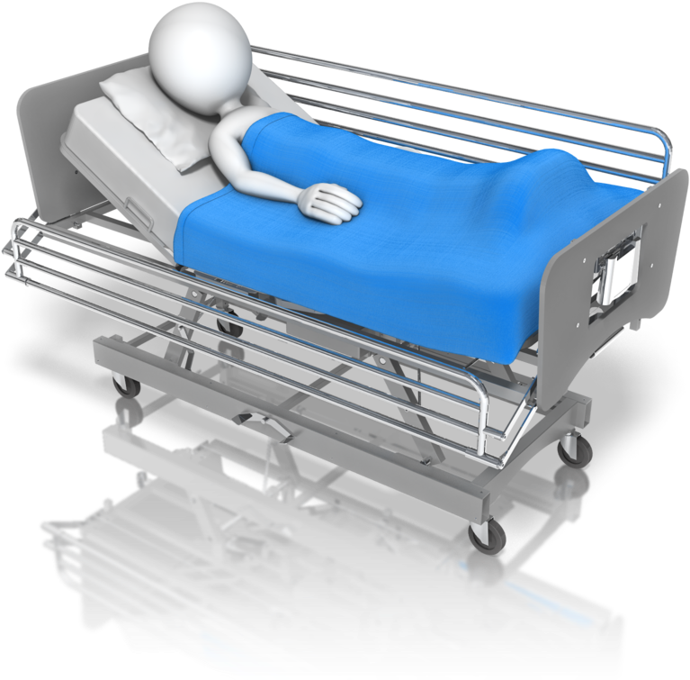 The - Clip Art Patient In Hospital Bed (800x760), Png Download