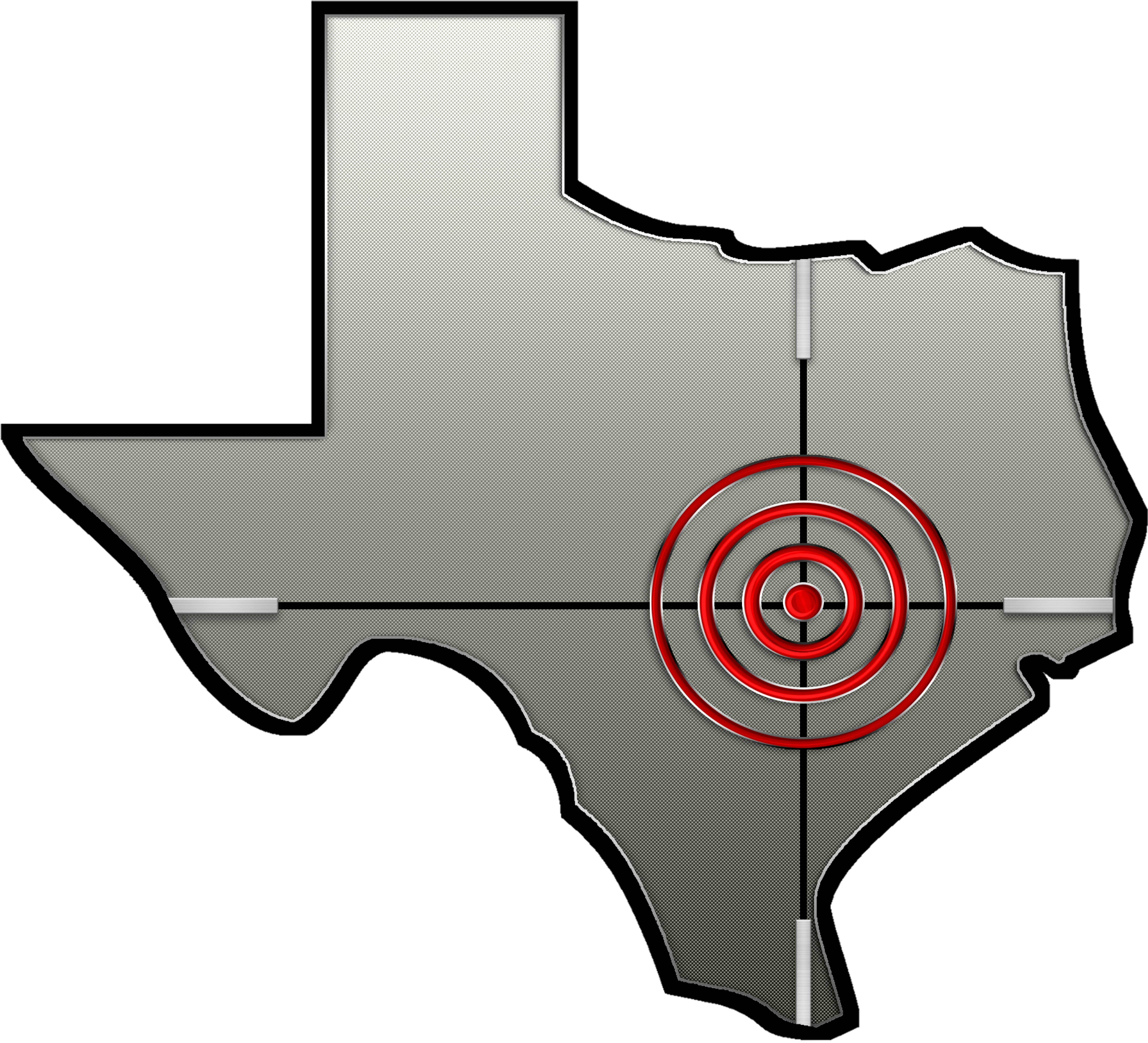 Crosshairs Texas (6206x5659), Png Download