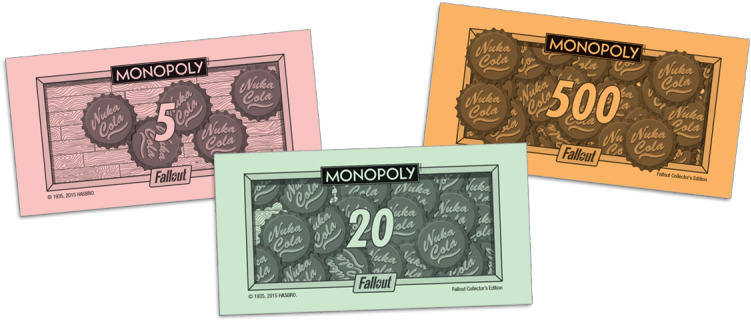 Monopoly Money Png Png Black And White Stock - Monopoly Fallout Collector's Edition Money (800x393), Png Download