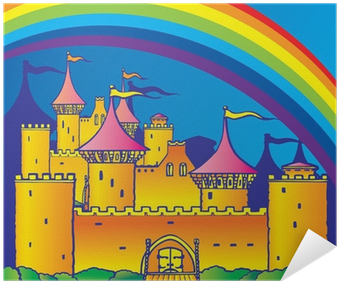 Castle With Rainbow Clipart (400x400), Png Download