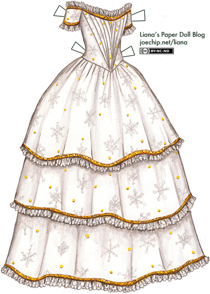Click For Larger Version - White Gown For Christmas (421x582), Png Download
