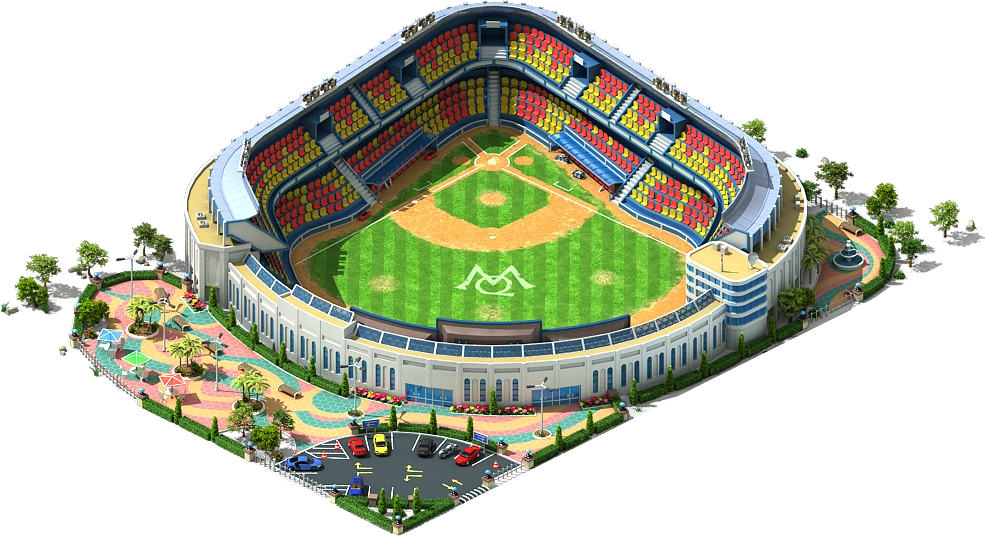Large Baseball Stadium - Baseball Stadium Png (985x536), Png Download