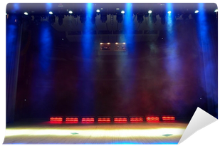 Illuminated Empty Concert Stage With Smoke Wall Mural - Concert (400x400), Png Download