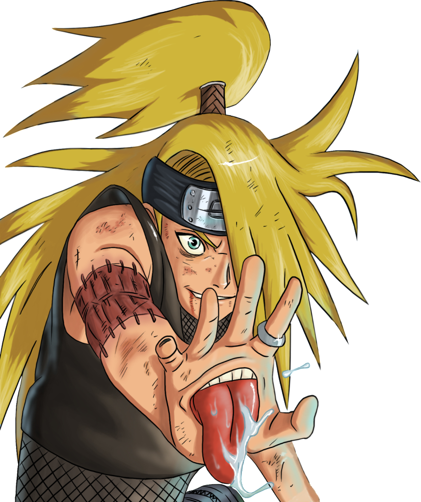 Deidara Render Sv - Deidara Vs Sasuke (858x1024), Png Download