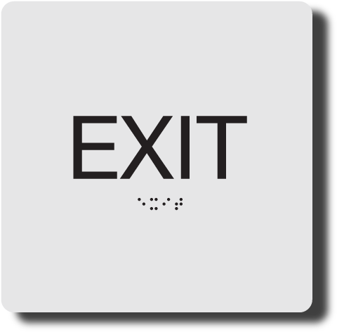 6″ X 6″ Ada Compliant Exit Sign With Braille And Raised - Certified Distressed Property Expert (864x864), Png Download
