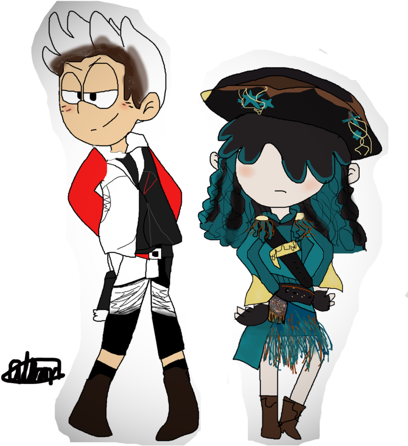 Lincoln And Lucy As Descendants By Itzkat - Loud House Descendants (832x960), Png Download