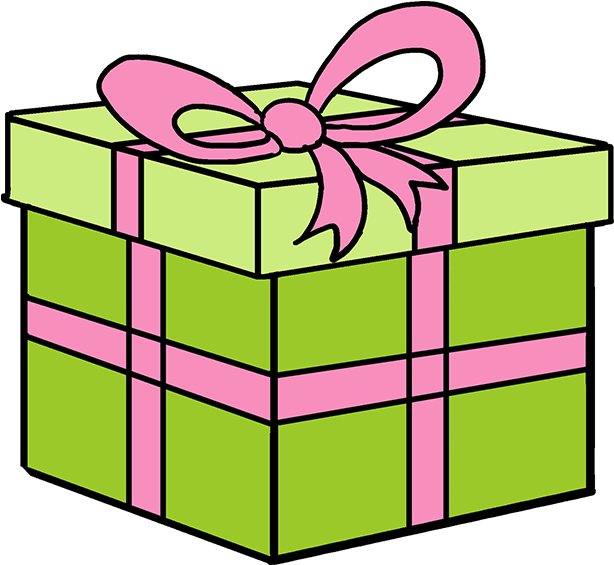 Drawing Present Birthday Gift - Easy To Draw Christmas Presents (680x678), Png Download
