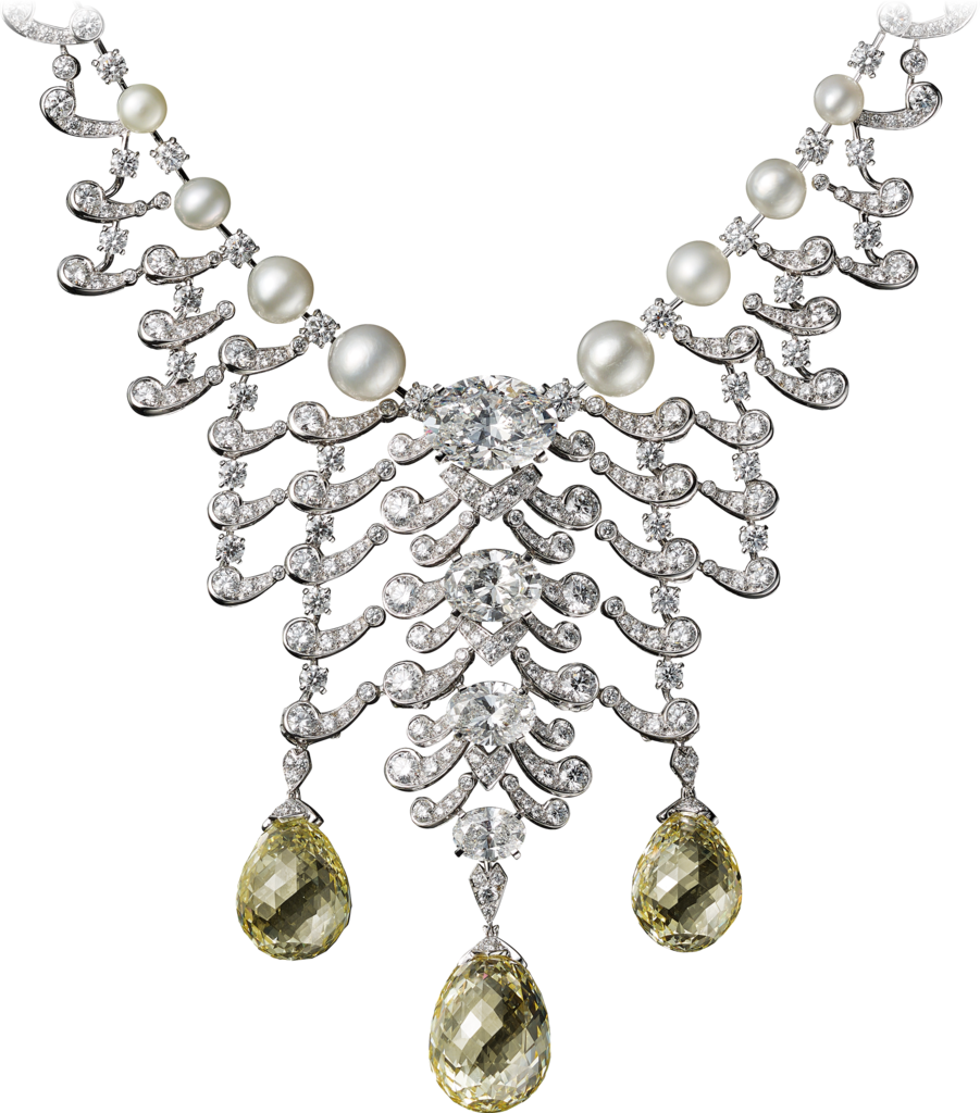{close Up} Necklace - Cartier Diamond High Jewelry Necklace (901x1024), Png Download