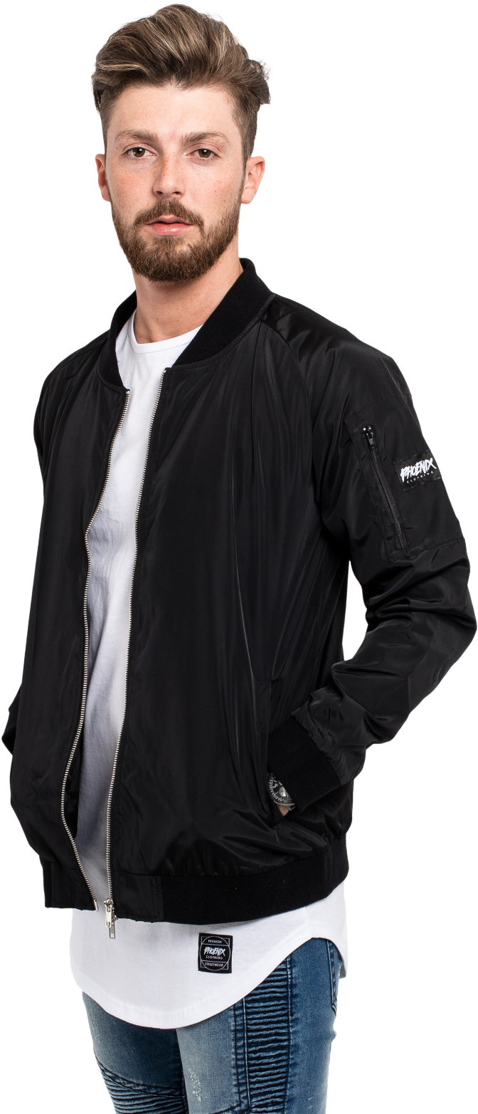 Bomber Jacket - Zipper (1333x1600), Png Download