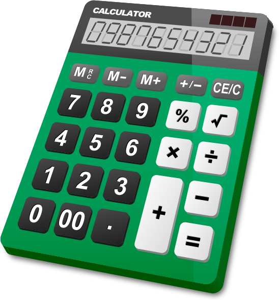 Calculator Green Svg Dom - Calculator Transparent Background (550x588), Png Download