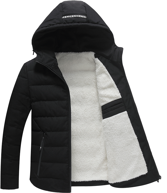 Men's Coat Down Jacket Youth Slim Trend Winter Short - Hoodie (800x800), Png Download