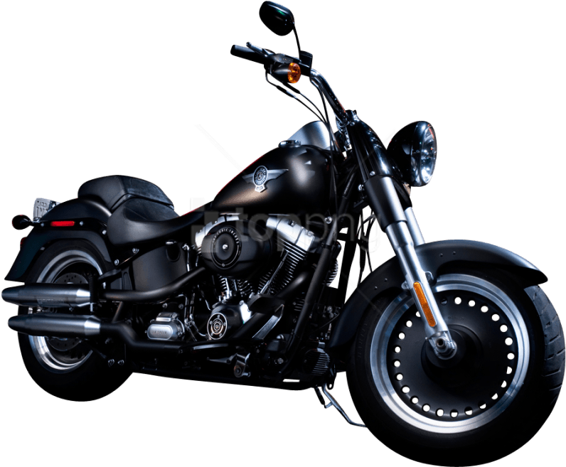 Download Black Color Harley Davidson Motorcycle Bike - Fat Boy Special 2012 (850x699), Png Download