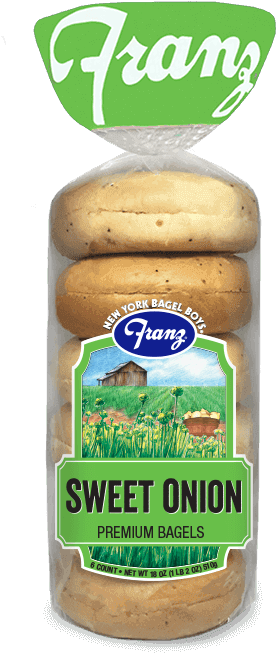 Onion Bagels - Franz (470x698), Png Download