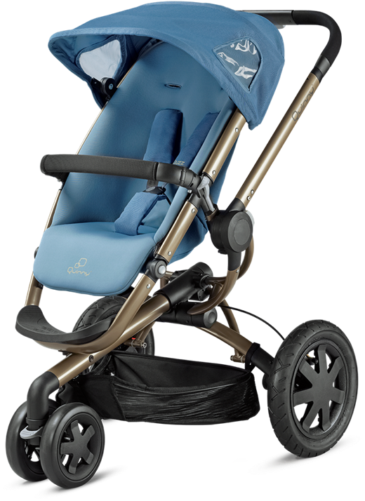 La Poussette Naissance Buzz De Quinny - Quinny Buzz Blue Charm (521x840), Png Download
