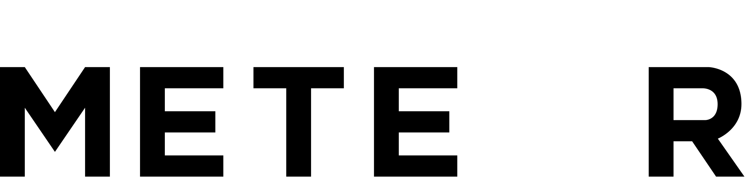 Meteor Logo Black And White - Style (2400x581), Png Download