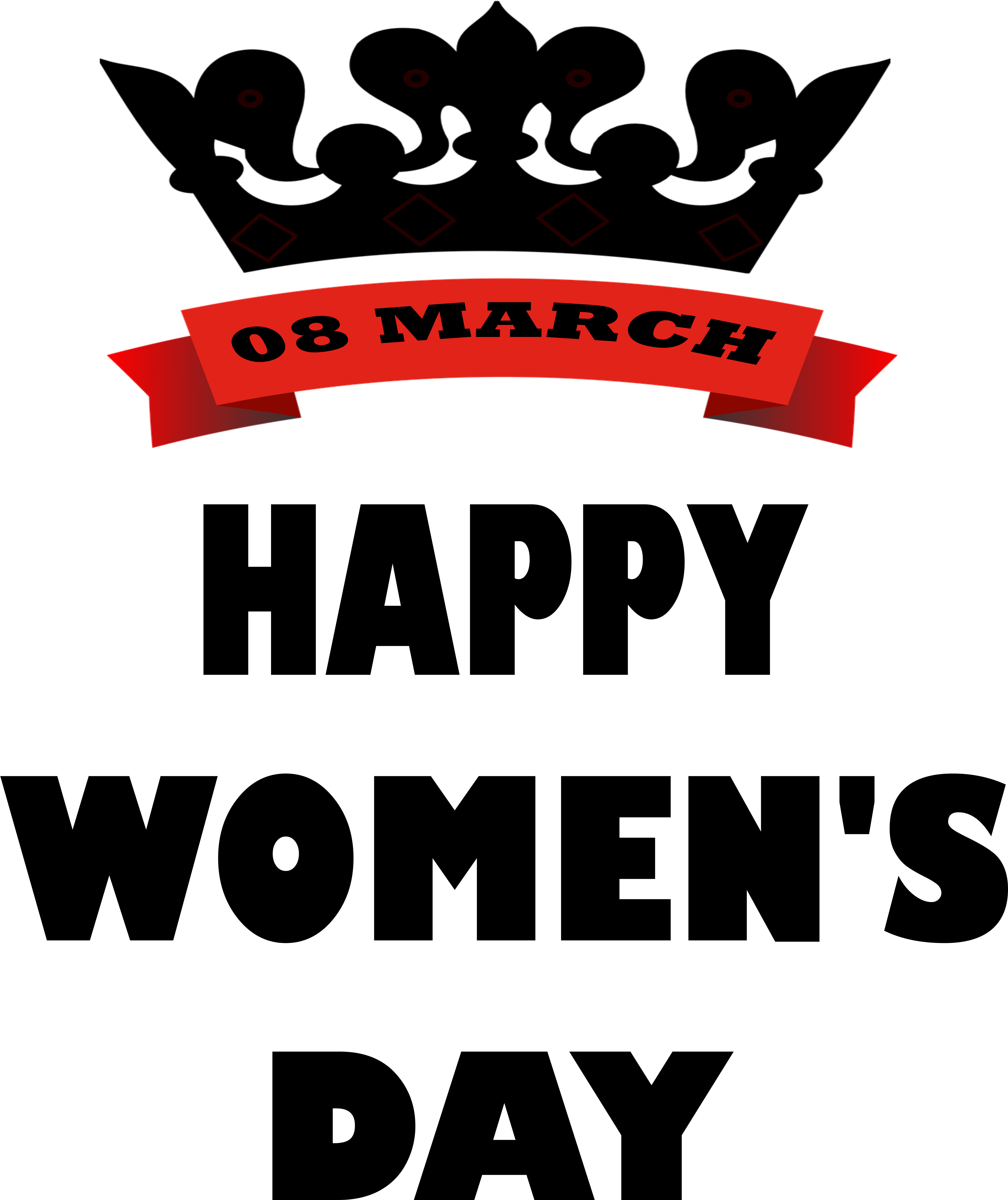Celebrate Women's Day With Your Friends, Girlfriend, - Crown (3666x4393), Png Download
