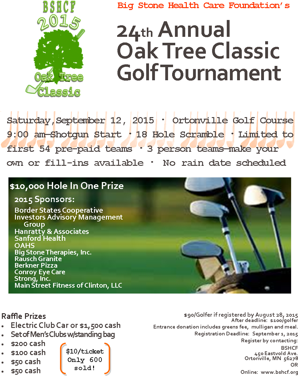 This Year's Oak Tree Classic Will Be Held Saturday, - Flyer (1000x1266), Png Download