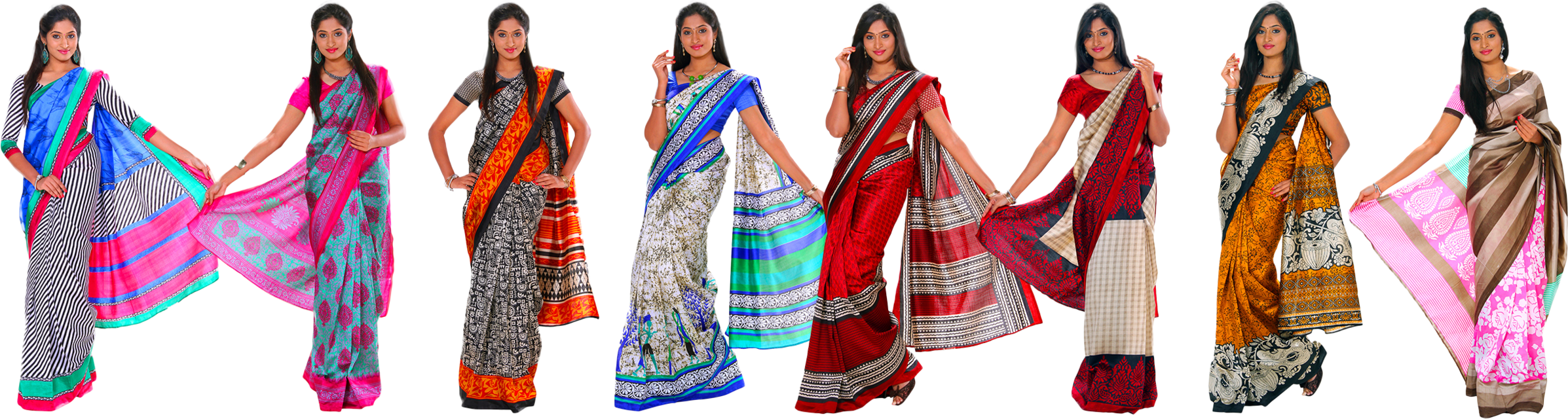 Joshika 8 Art Silk Saree Collections - Silk (2394x640), Png Download