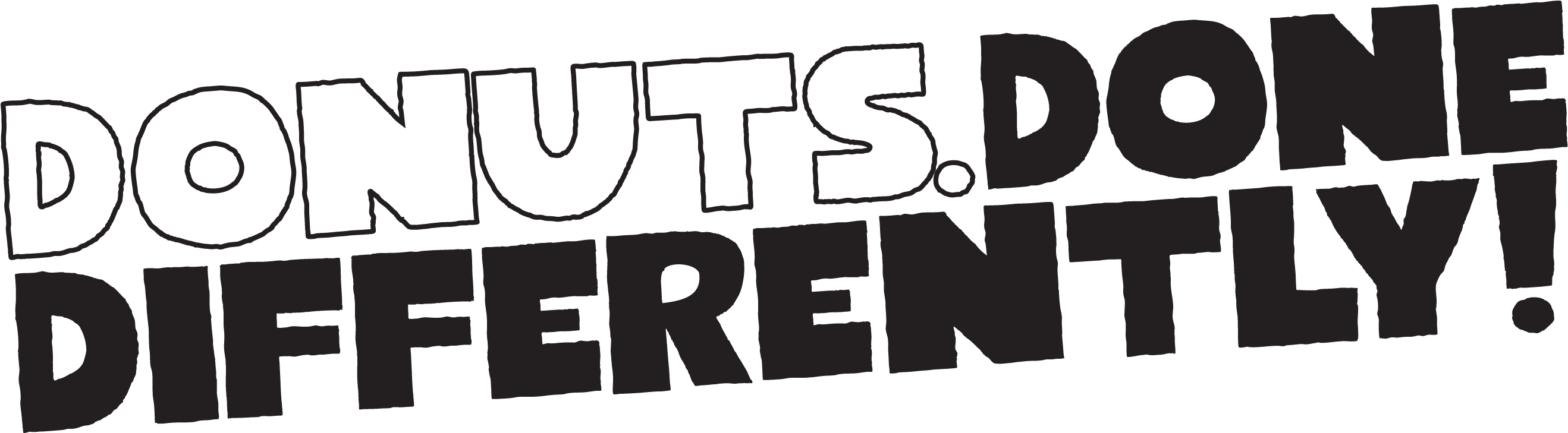 Donut Clipart Black And White - Black-and-white (2677x925), Png Download