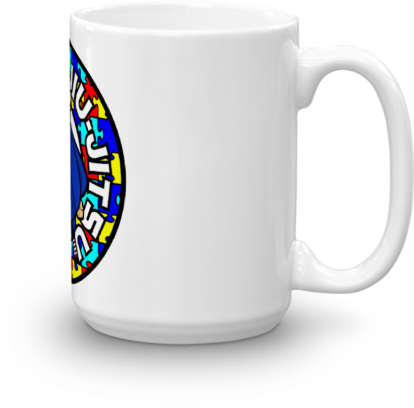Autism Awareness Fat Boy Jiu Jitsu Coffee Mug - Mug (1000x1000), Png Download