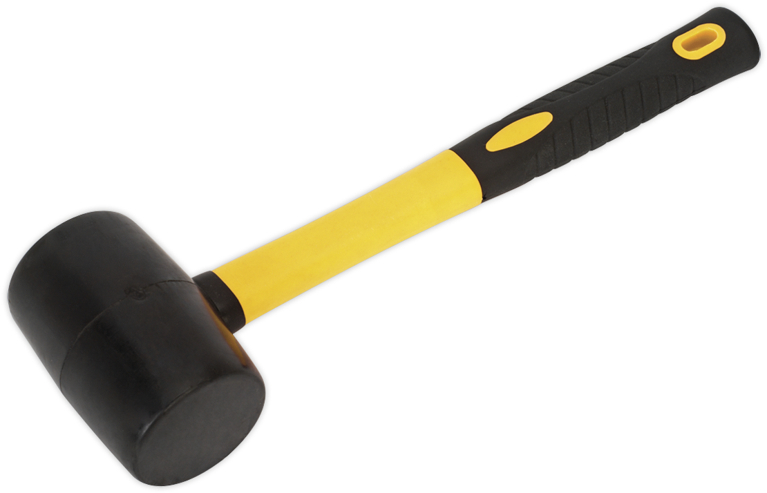 Details About Rmb100 Sealey Tools Rubber Mallet 1lb - Sealey Rmb Rubber Mallet Fibreglass Shaft (1200x1200), Png Download