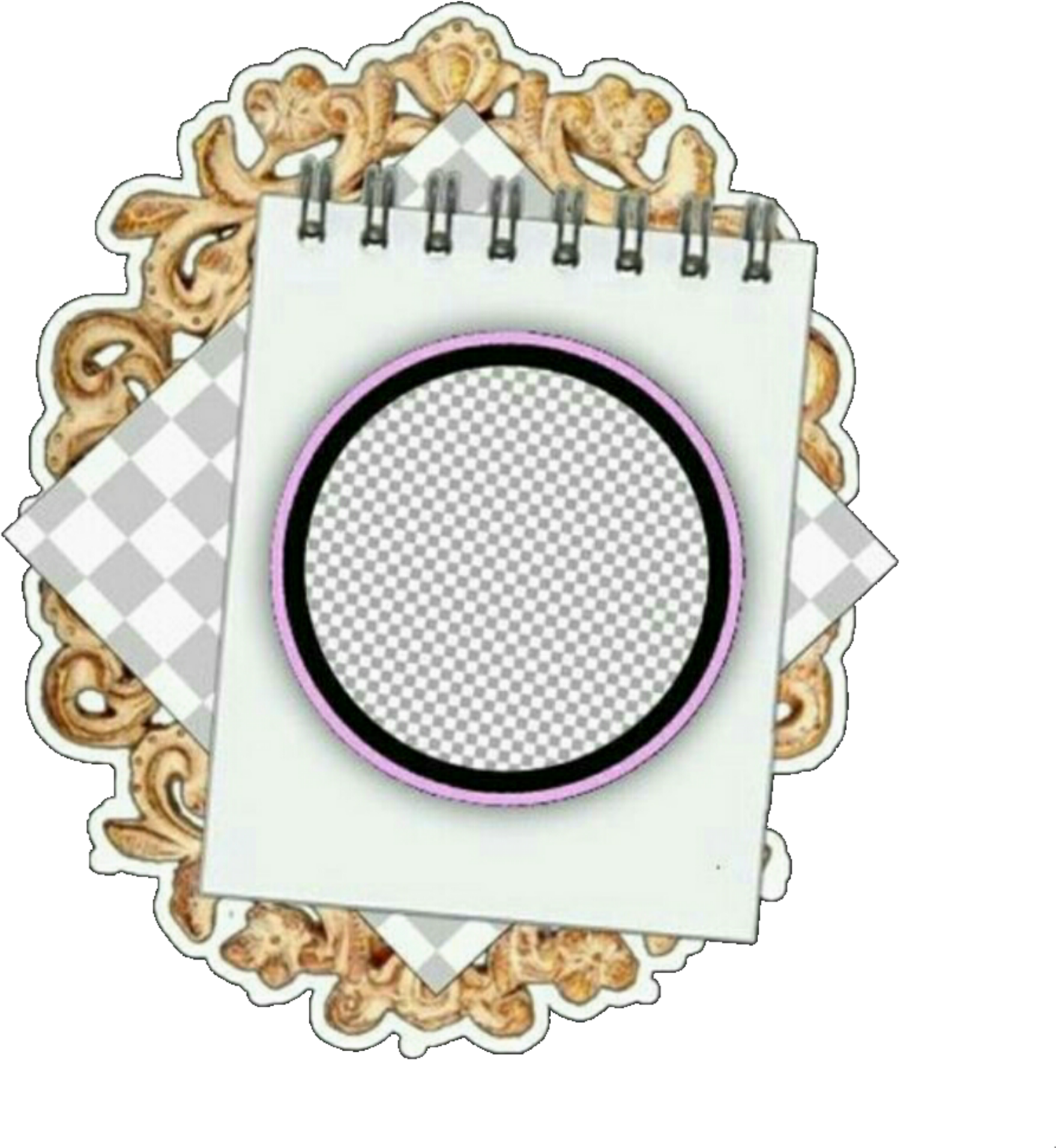 Overlaytumblr Frame Circleframe Overlays Square Mirror - Circle (2289x2289), Png Download
