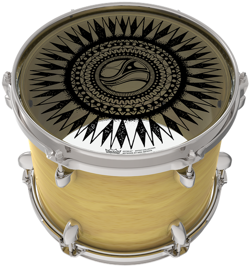 Artbeat® Artist Collection Drumhead - Ebony Black Drum Heads Remo (600x600), Png Download