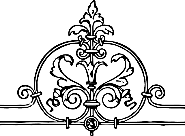 Victorian Clipart Scrollwork - Raud Iron Clipart (640x480), Png Download