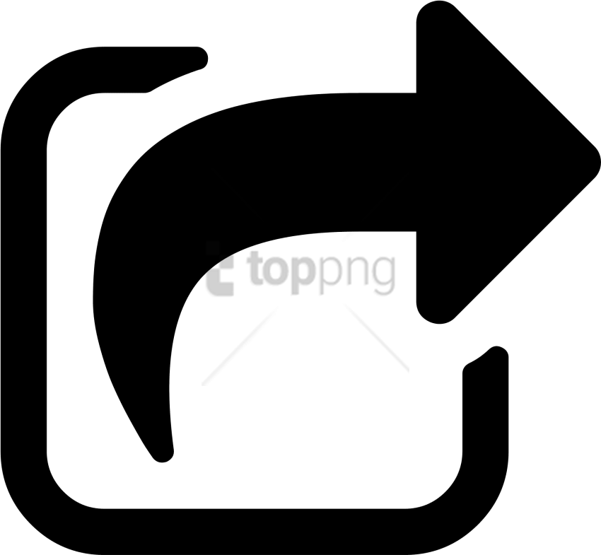 Free Png Black And White Share Icon Arrow- Youtube - Youtube Share Icon Png (850x785), Png Download