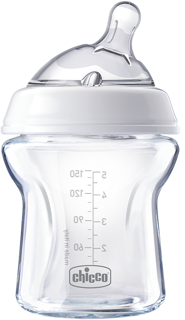 Natural Feeling Glass Bottle Mamadera Chicco De Vidrio Full Size Png Download Seekpng