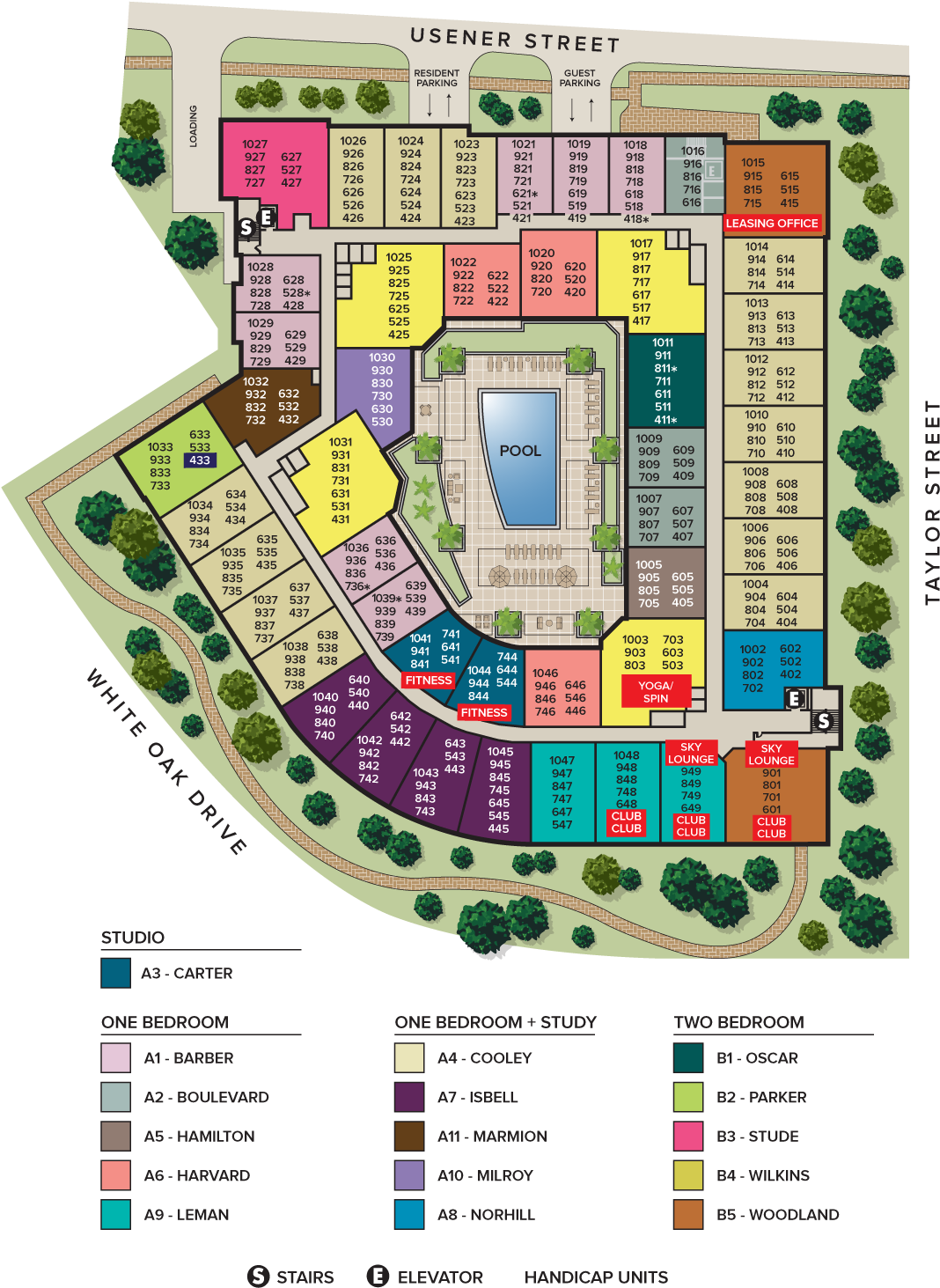 Floor Plans - Apartment Site Plans Texas (1100x1500), Png Download