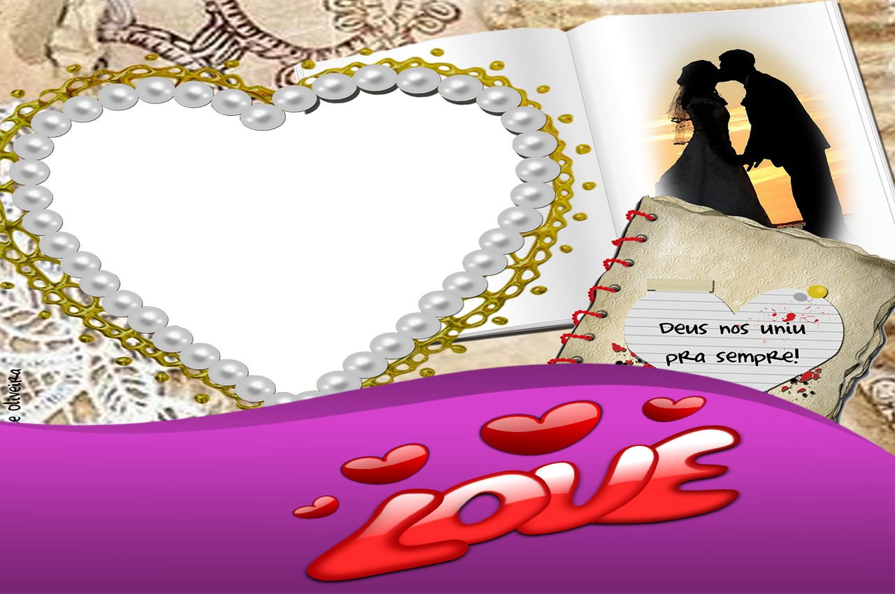 Molduras Para Fotos Namorados Gratis Photoshop Online - Molduras Para Casamento (1280x850), Png Download