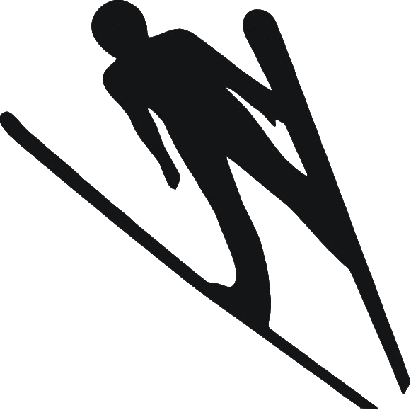 Image Black And White Club R Ckershausen E - Ski Jumping Clipart (581x579), Png Download