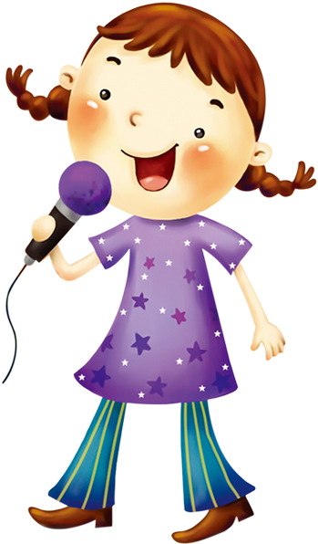 Cartoon Music Singing Clip Art Little - Children Singing Song (794x624), Png Download