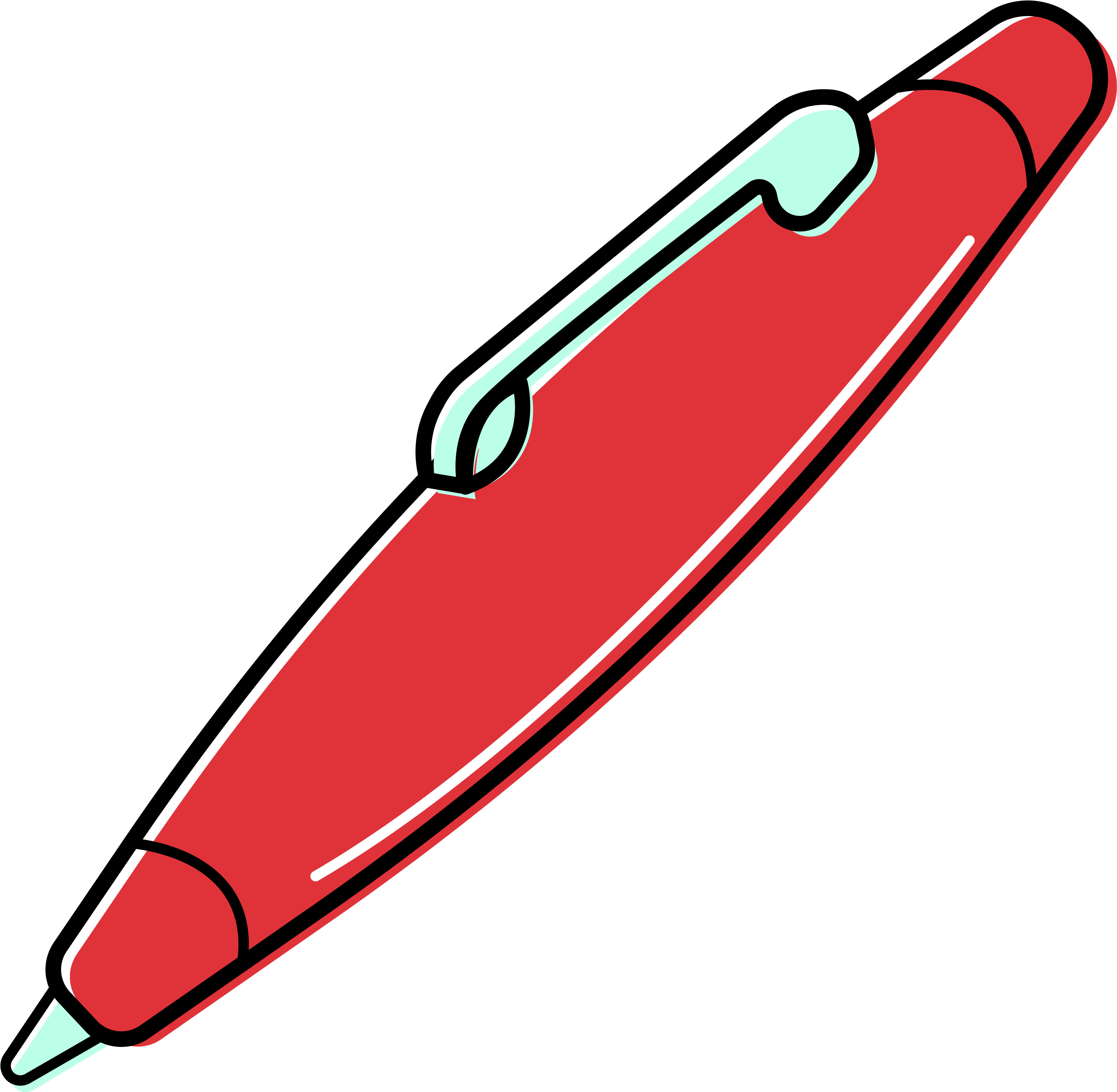 Pen Stationery Illustration Elements Hand Drawn Style (8334x8334), Png Download