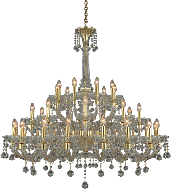 Gold - Chandelier (600x653), Png Download