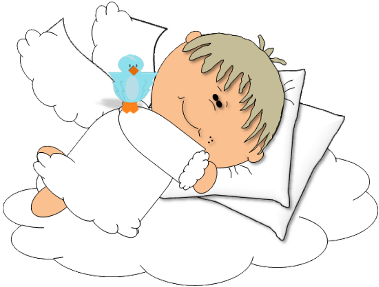Sweet Dreams Angel Baby Cartoon Png Image - Sleep (1280x1280), Png Download