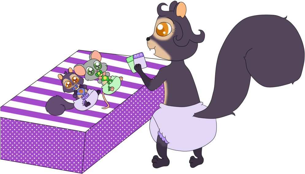 Baby Surly And Buddy's Diaper Change By Bokeol - Cartoon (994x566), Png Download